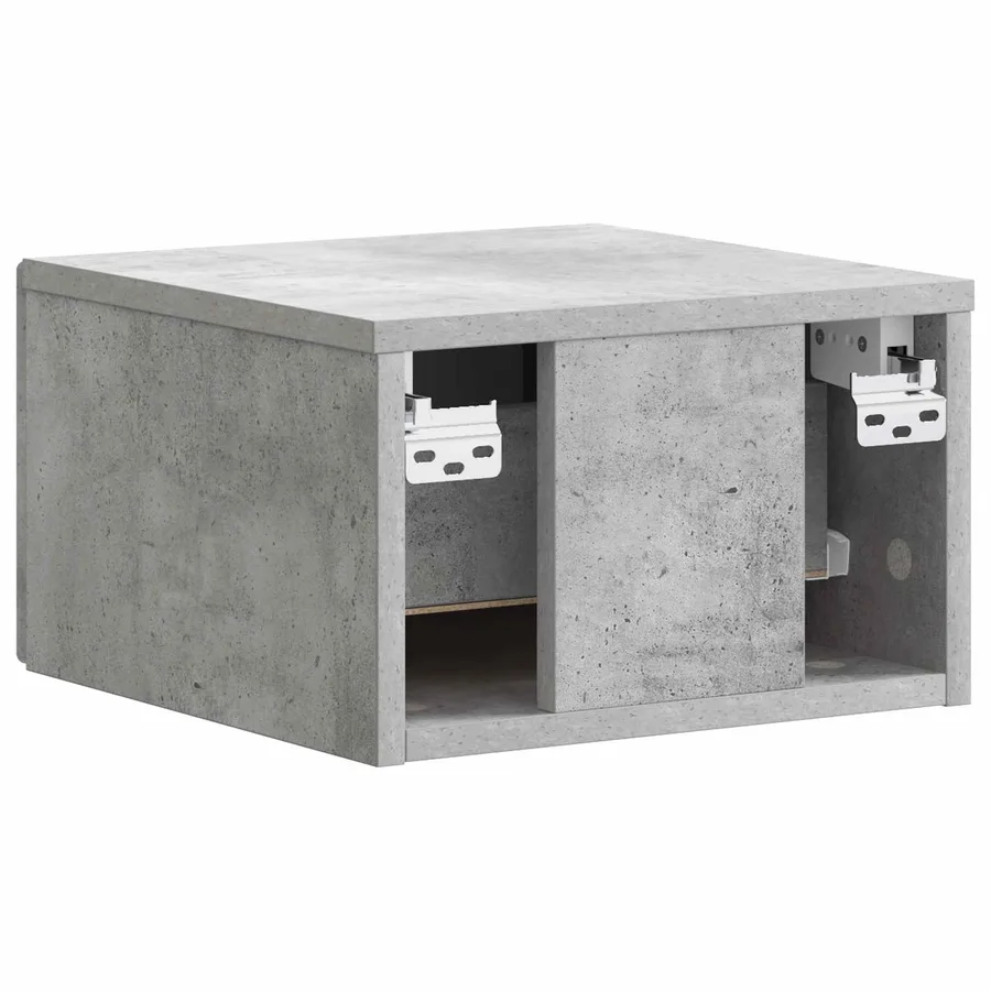 Cabinet de chevet mural 2 pcs Gris béton 34,5 x 33 x 20 cm - 9
