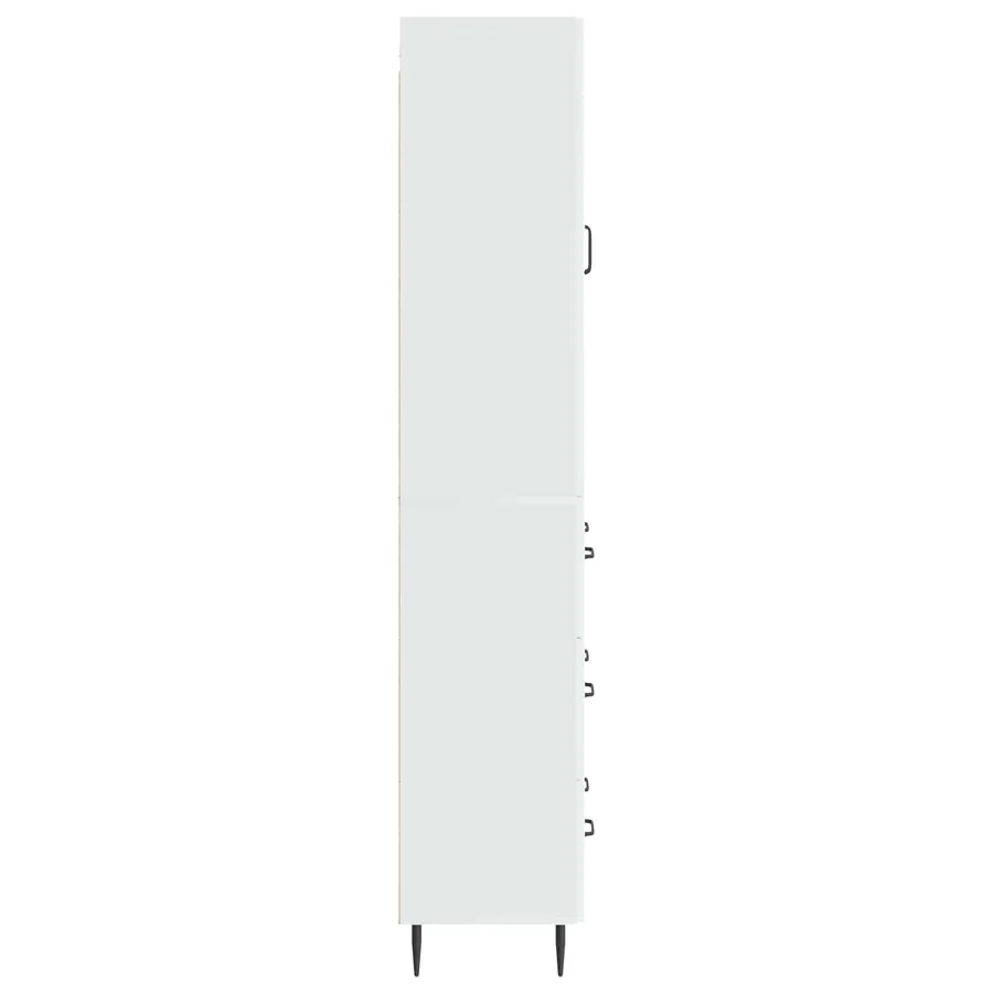 Ensemble de Meubles 2 pcs Blanc brillant 66 x 34,5 x 90 cm - 6