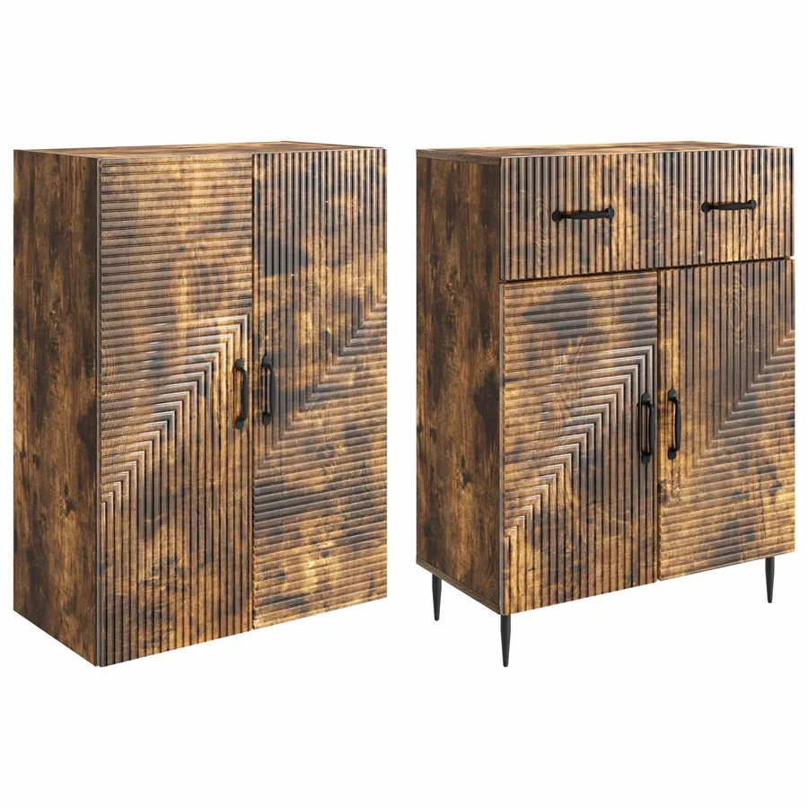 Ensemble de Meubles 2 pcs Chêne fumé 66 x 34,5 x 89,5 cm - 4
