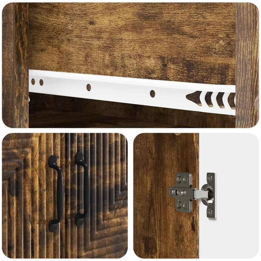 Ensemble de Meubles 2 pcs Chêne fumé 66 x 34,5 x 89,5 cm - 8