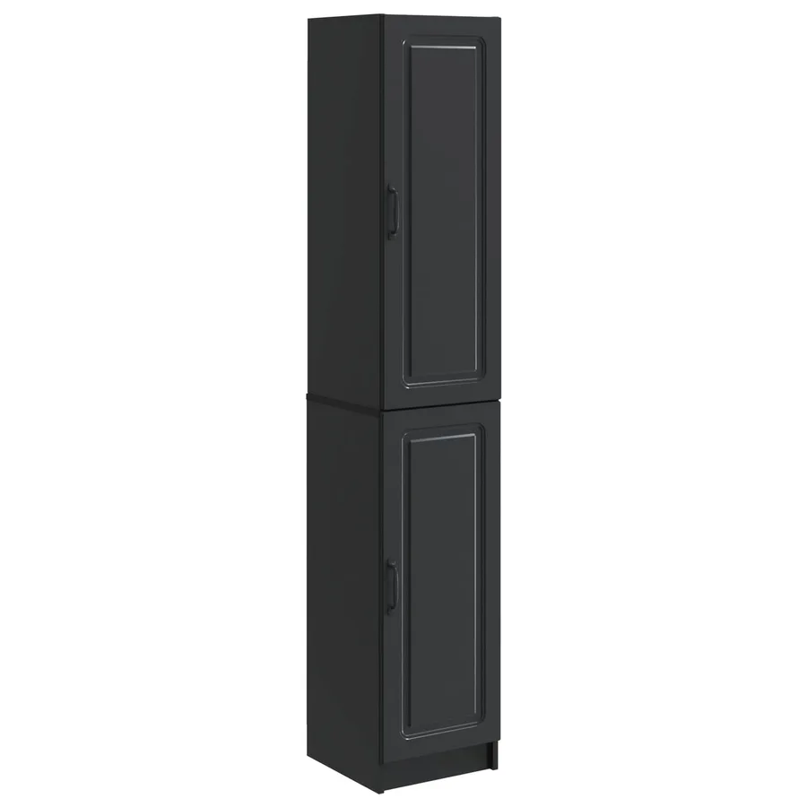 Ensemble de Meubles 2 pcs Noir Bois d'ingénierie - 2