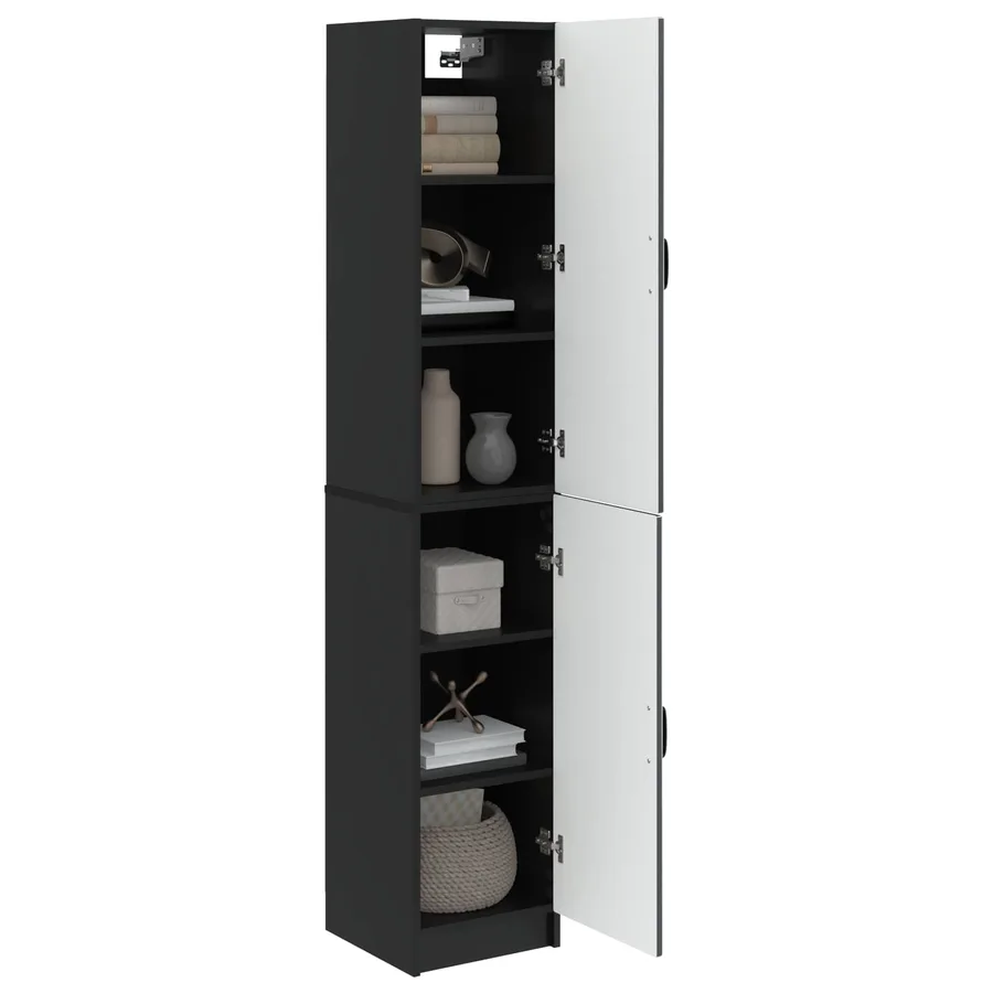 Ensemble de Meubles 2 pcs Noir Bois d'ingénierie - 3