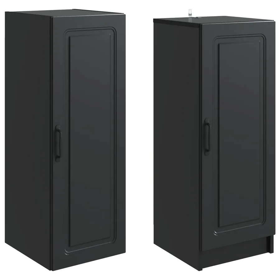 Ensemble de Meubles 2 pcs Noir Bois d'ingénierie - 4