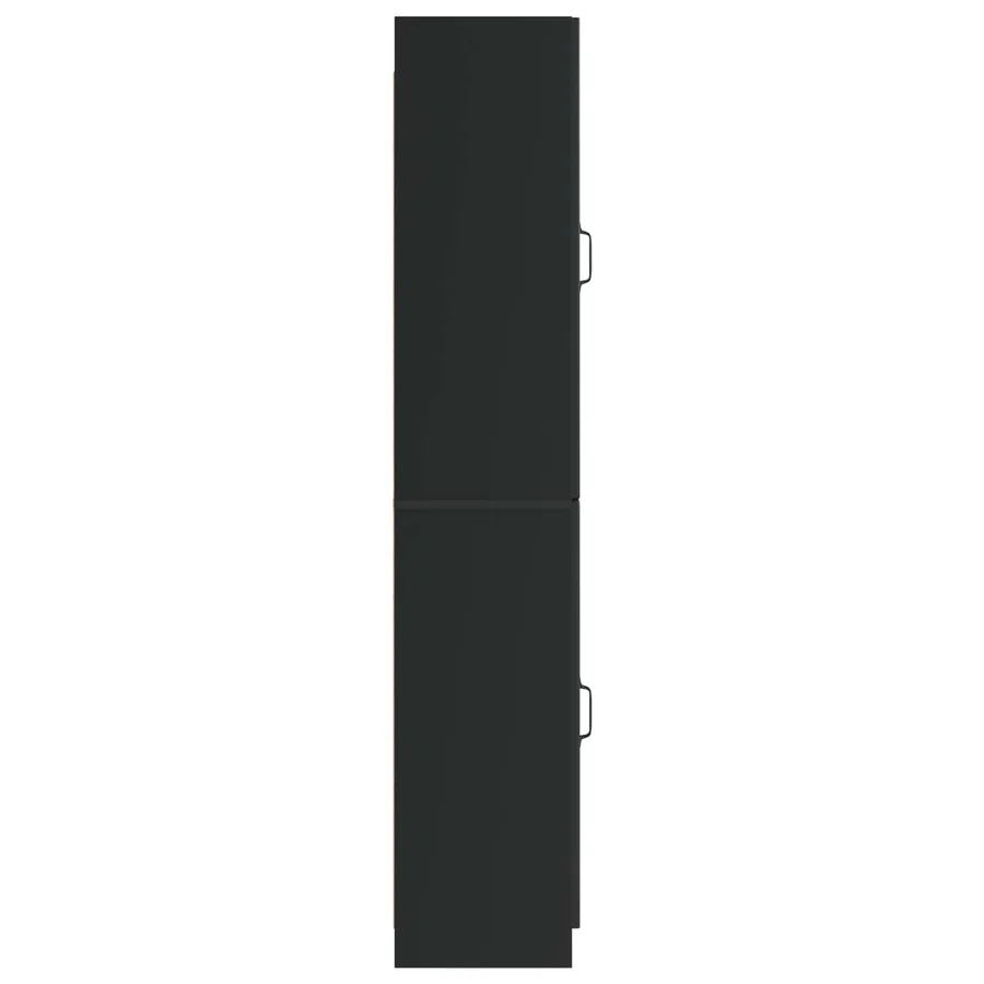 Ensemble de Meubles 2 pcs Noir Bois d'ingénierie - 6
