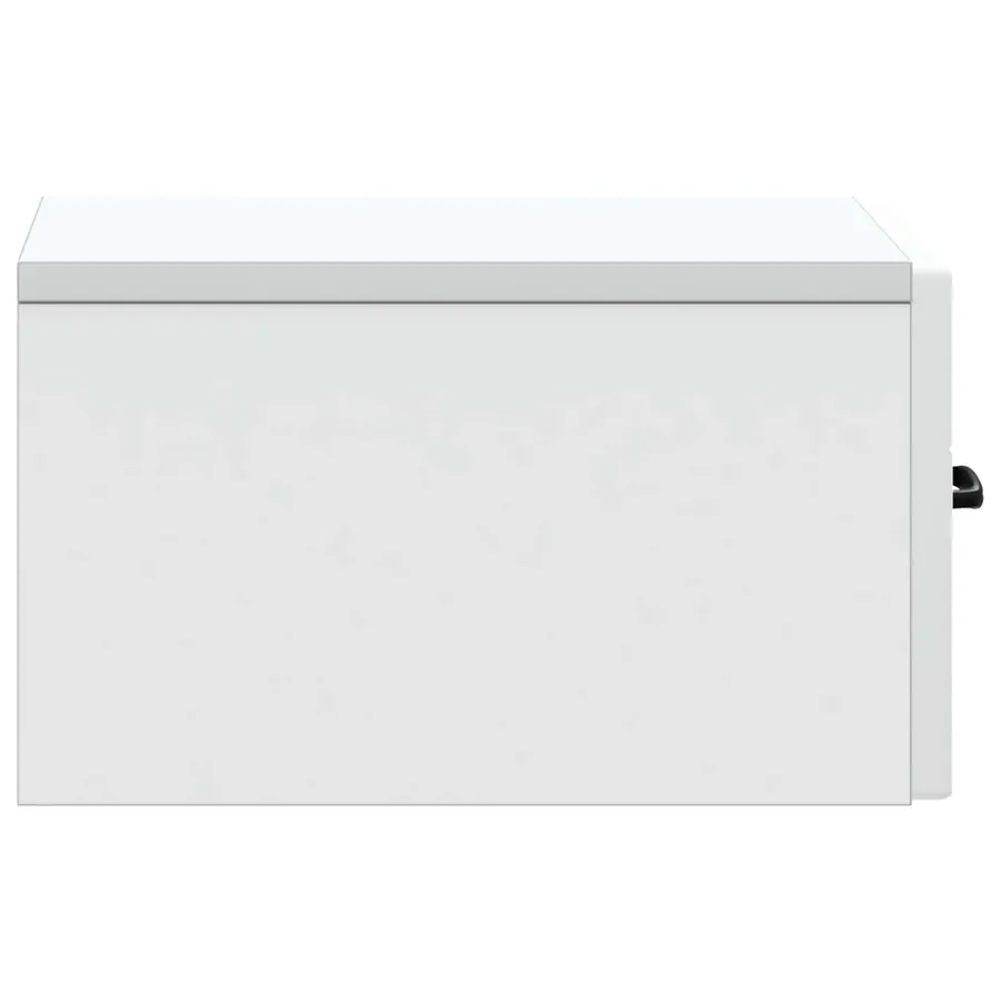 Cabinet de chevet mural avec tiroir Blanc 34,5 x 33 x 20 cm - 6