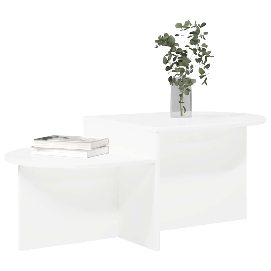 Table basse Blanc 100 x 50 x 40 cm Bois d'ingénierie - 3