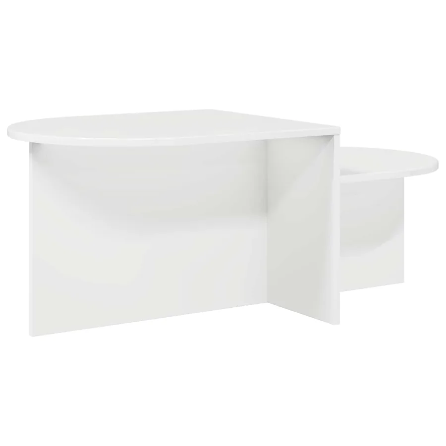 Table basse Blanc brillant 100 x 50 x 40 cm Bois d'ingénierie - 7