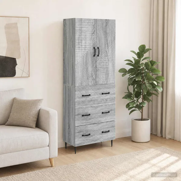 Ensemble de Meubles 2 pcs Sonoma gris 66 x 34,5 x 90 cm