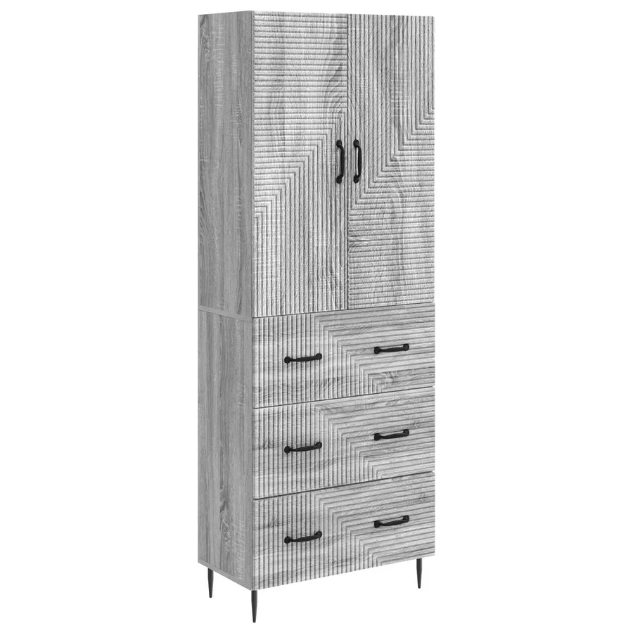 Ensemble de Meubles 2 pcs Sonoma gris 66 x 34,5 x 90 cm - 2