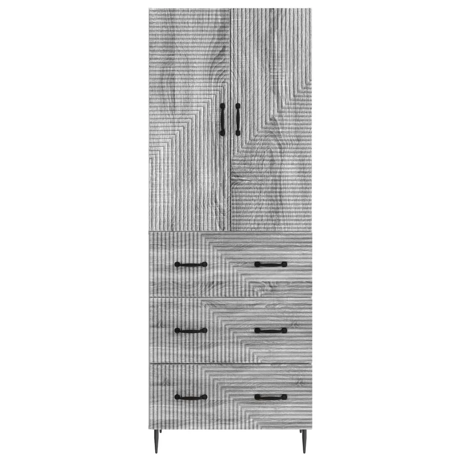 Ensemble de Meubles 2 pcs Sonoma gris 66 x 34,5 x 90 cm - 5