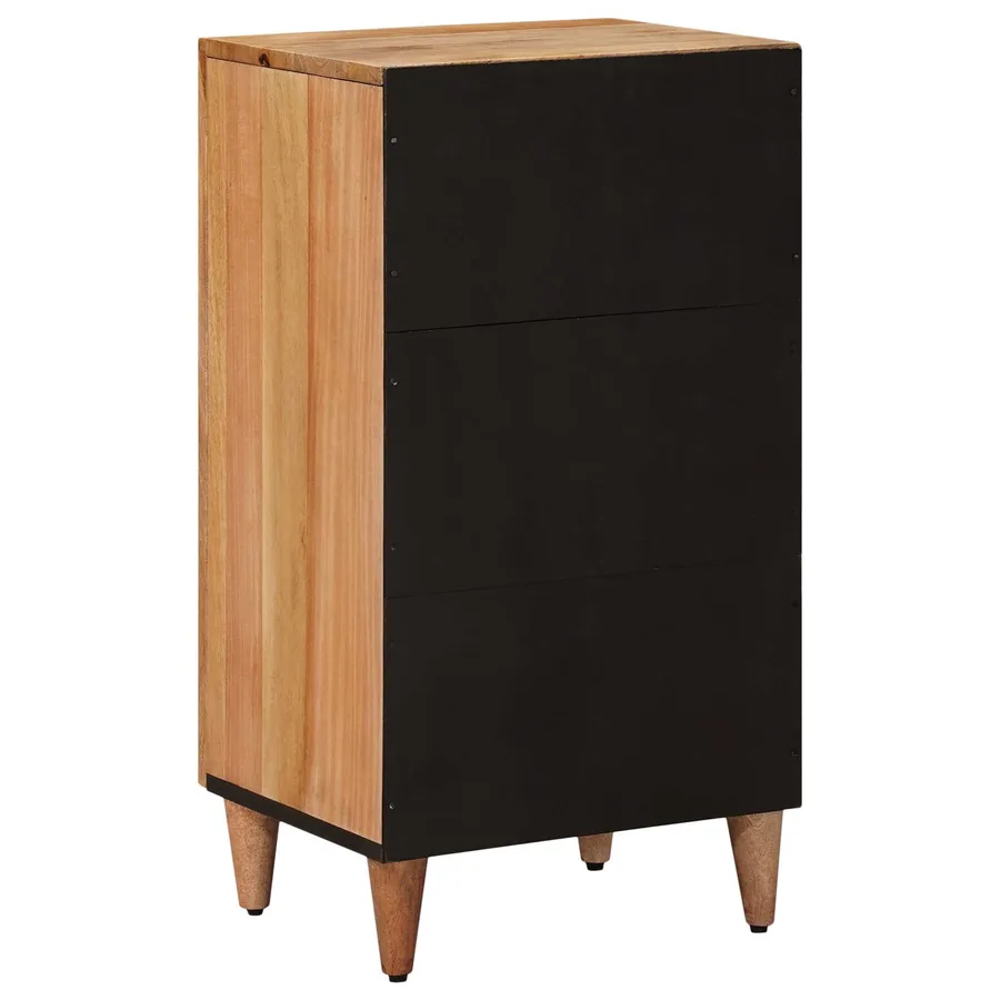 Buffet avec porte Naturel 40 x 33 x 75 cm Bois de mangue massif - 5