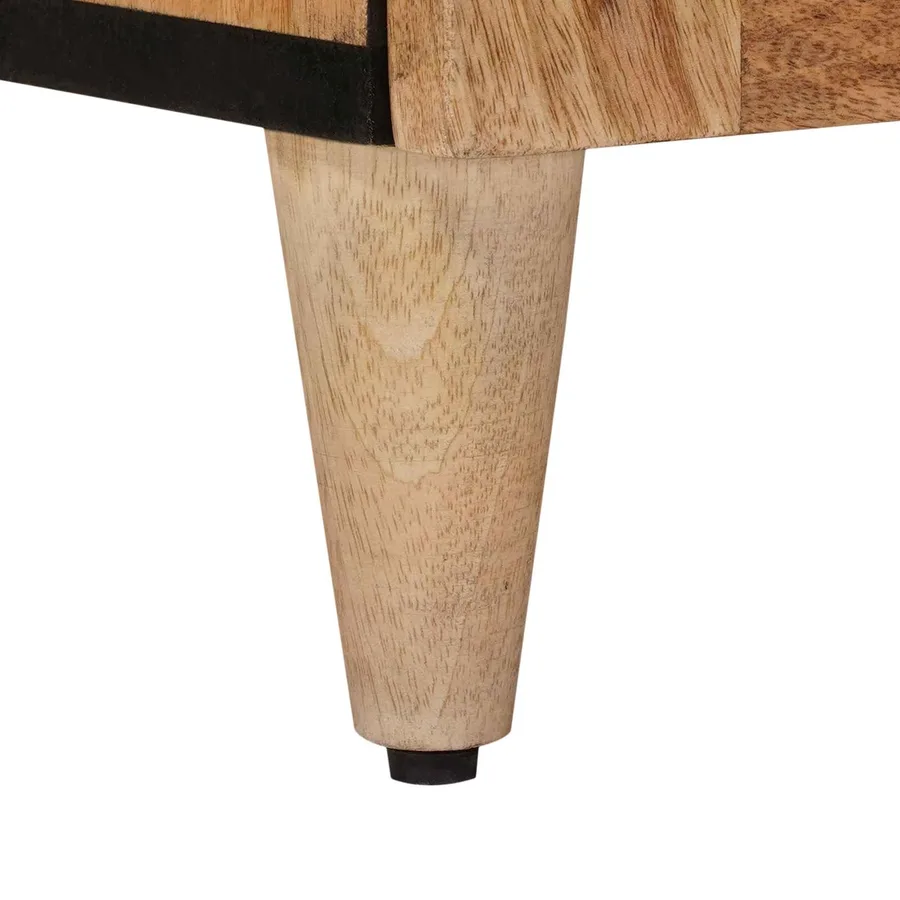 Buffet avec porte Naturel 40 x 33 x 75 cm Bois de mangue massif - 8
