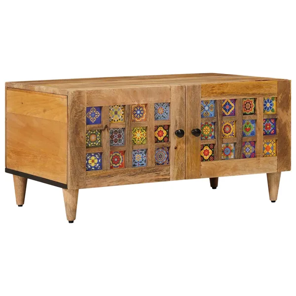 Table basse Naturel 80 x 50 x 40 cm Bois de mangue massif