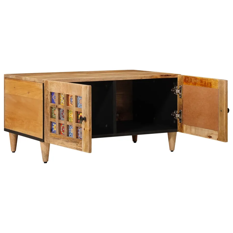 Table basse Naturel 80 x 50 x 40 cm Bois de mangue massif - 2