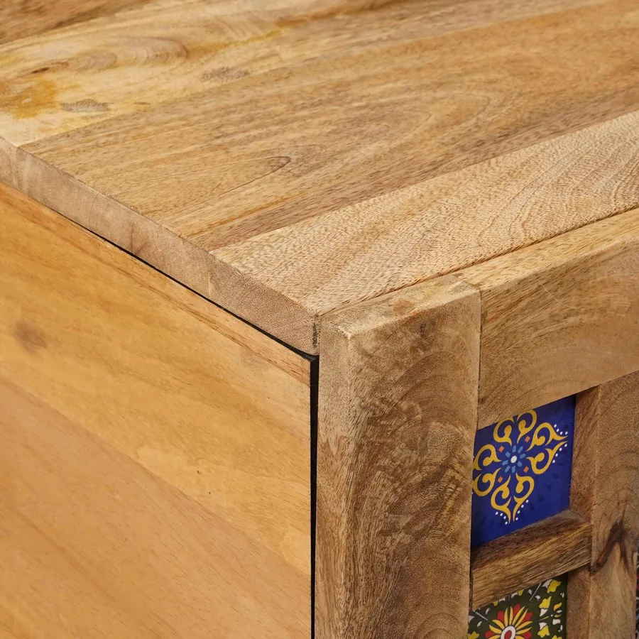 Table basse Naturel 80 x 50 x 40 cm Bois de mangue massif - 6