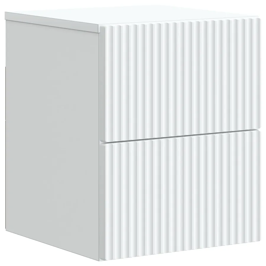 Cabinet de chevet mural 2 pcs Blanc 33 x 34,5 x 40 cm - 5