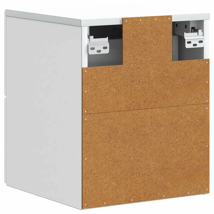 Cabinet de chevet mural 2 pcs Blanc 33 x 34,5 x 40 cm - 9