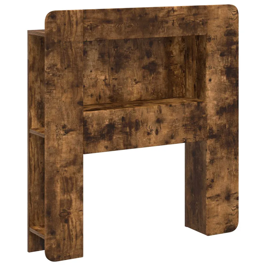 Cabinet de Tête de Lit Chêne fumé Bois d’ingénierie - 2