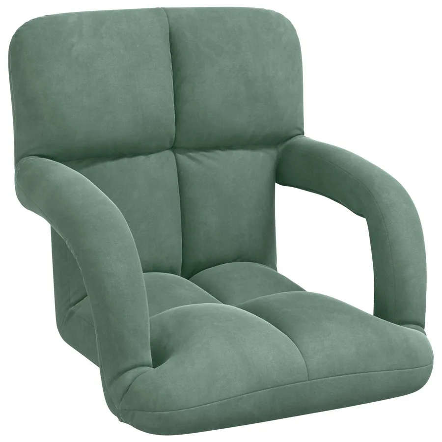 Fauteuil de sol ajustable Vert Mer Velours - 2