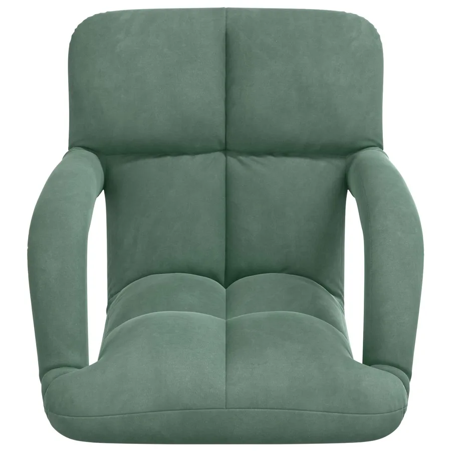 Fauteuil de sol ajustable Vert Mer Velours - 4