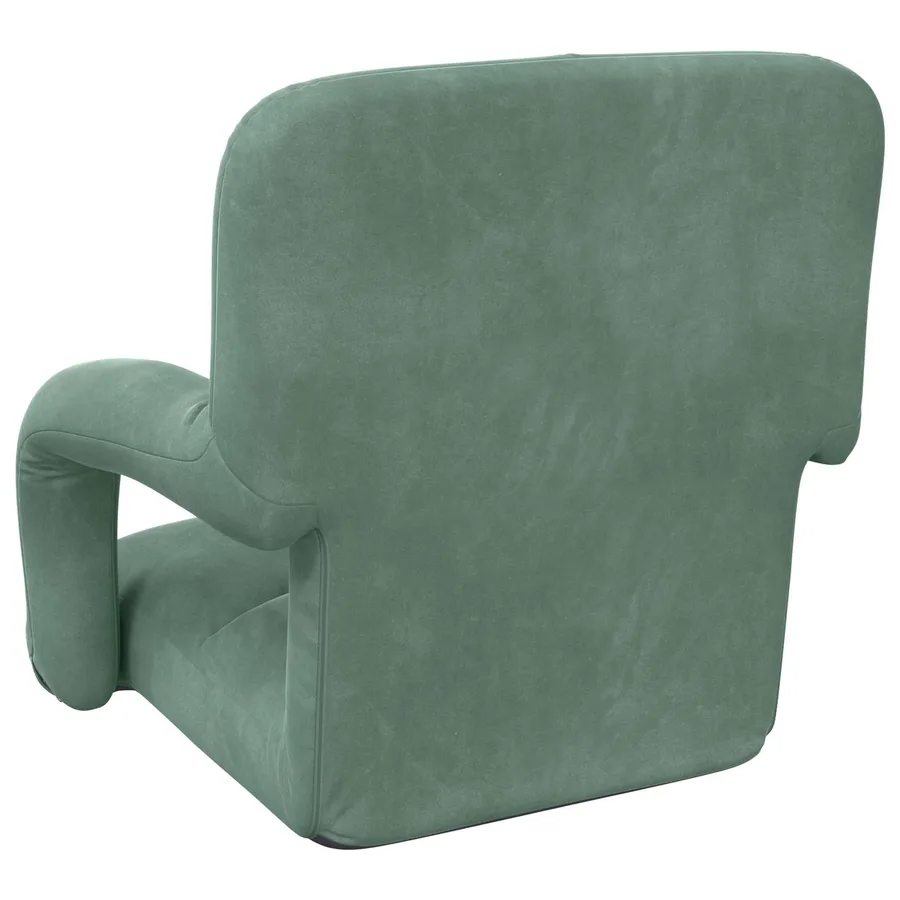 Fauteuil de sol ajustable Vert Mer Velours - 6