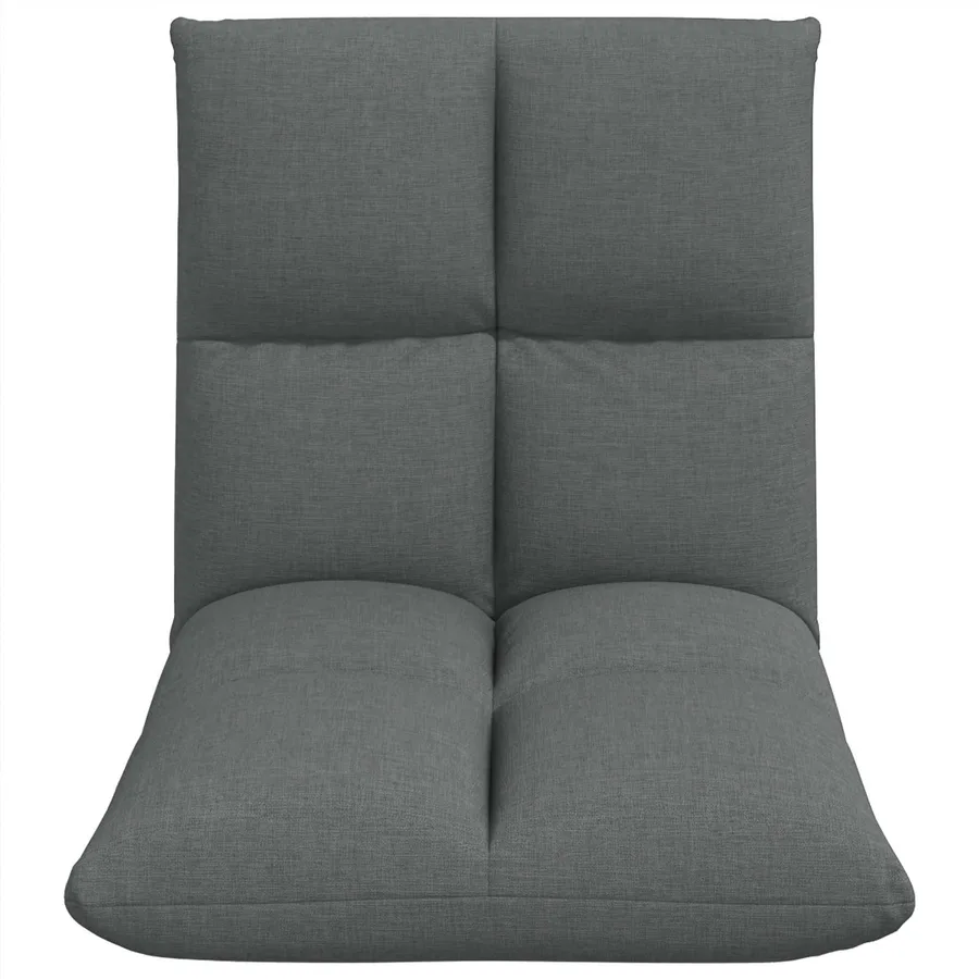 Fauteuil de sol ajustable Gris foncé Tissu - 4