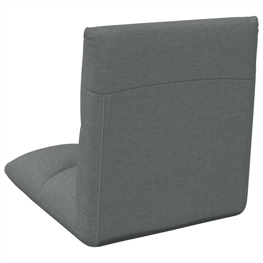 Fauteuil de sol ajustable Gris foncé Tissu - 6