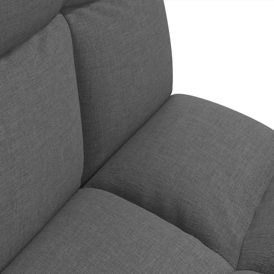 Fauteuil de sol ajustable Gris foncé Tissu - 7