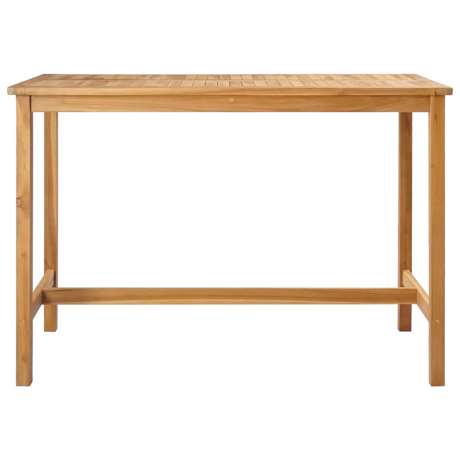 Table de bar Naturel 150 x 75 x 105 cm Bois de teck massif - 3