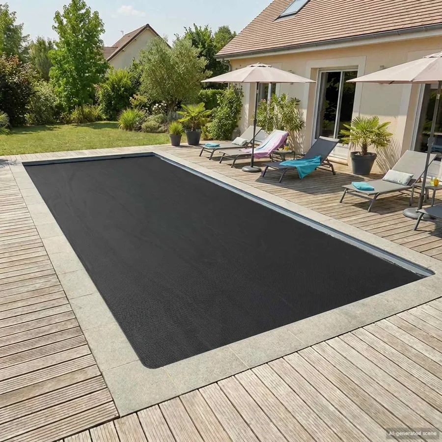 Couverture de piscine solaire extra épaisse 732 x 366 cm 400 μm