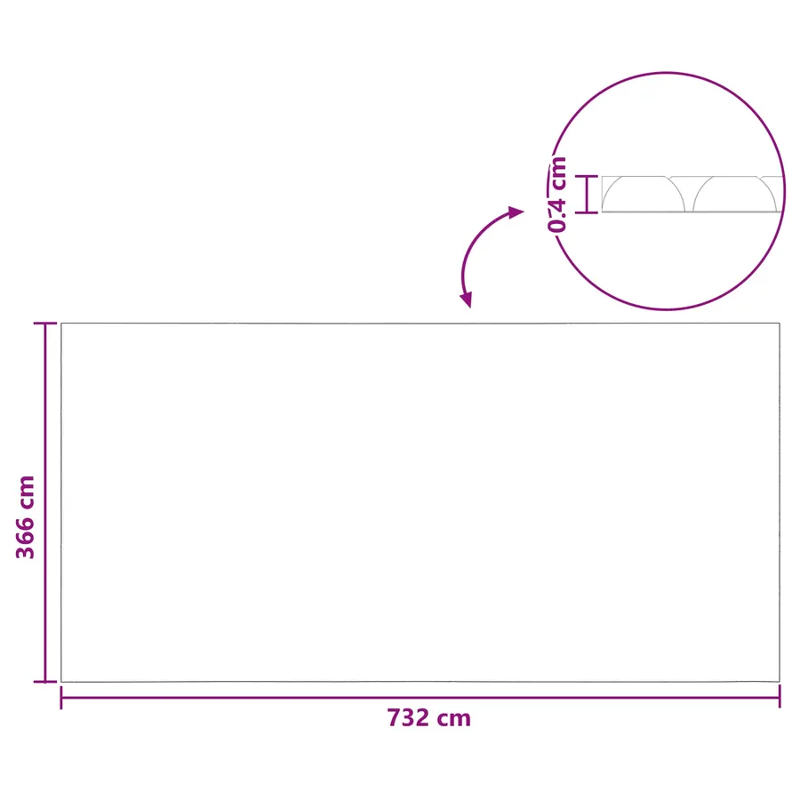 Couverture de piscine solaire extra épaisse 732 x 366 cm 400 μm - 7
