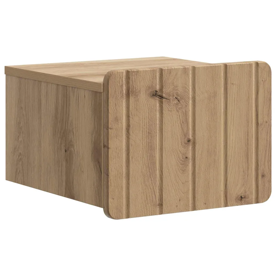Cabinet de chevet mural Chêne artisanal 33 x 34,5 x 24 cm - 2