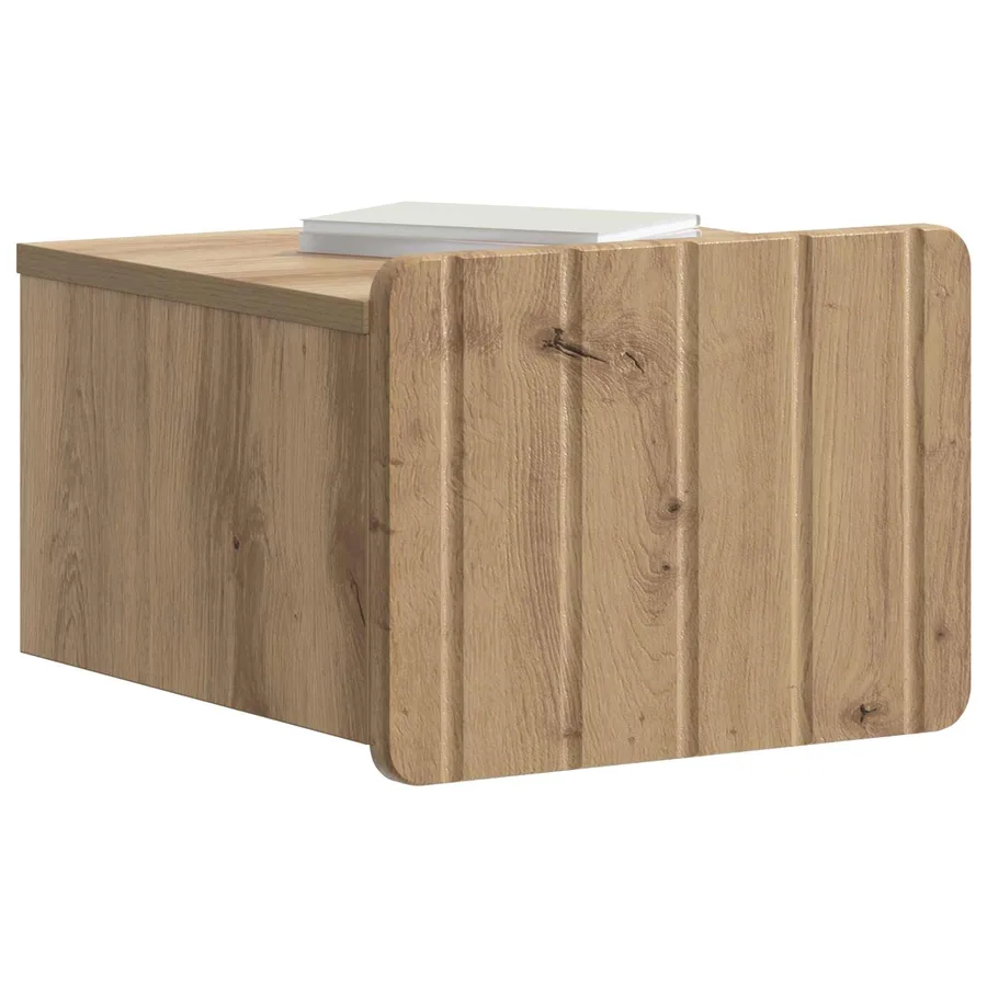 Cabinet de chevet mural Chêne artisanal 33 x 34,5 x 24 cm - 3
