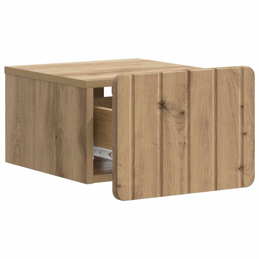 Cabinet de chevet mural Chêne artisanal 33 x 34,5 x 24 cm - 4
