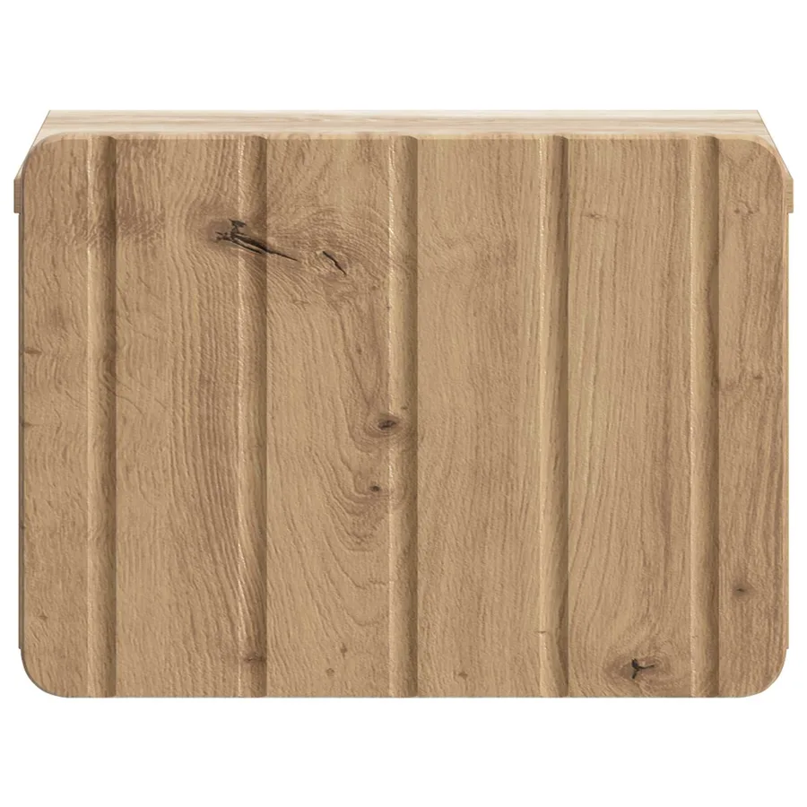 Cabinet de chevet mural Chêne artisanal 33 x 34,5 x 24 cm - 5