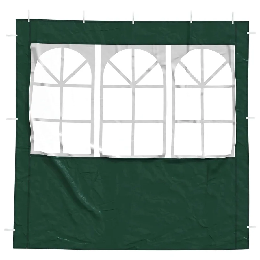 Mur de tente de fête 2 pcs 200 x 195 cm Vert PE et acier - 3