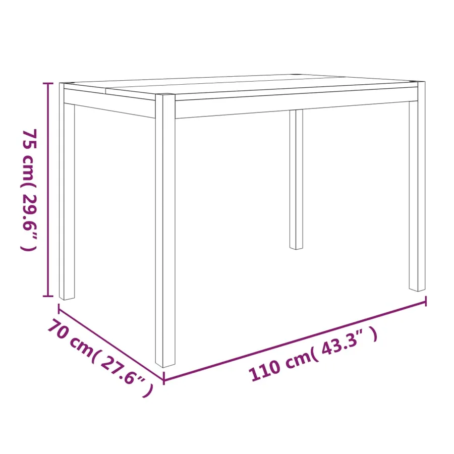Ensemble à dîner 7 pcs Bois d'acacia solide - 10