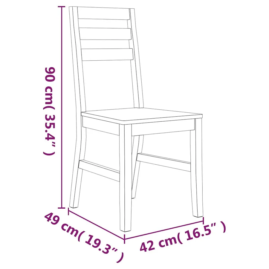 Ensemble à dîner 7 pcs Bois d'acacia solide - 11