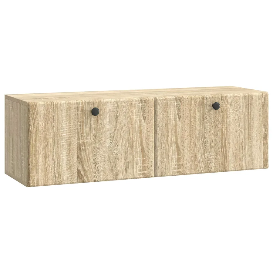 Meuble TV mural 98 x 31 x 30 cm Chêne Sonoma Bois d'ingénierie - 2