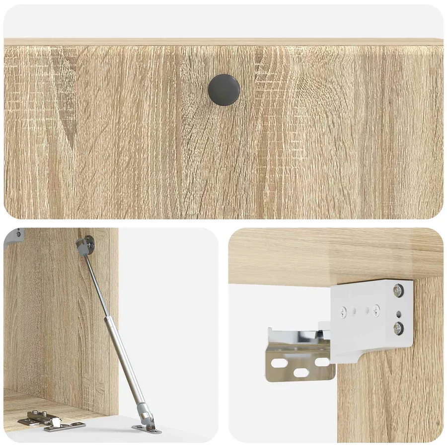 Meuble TV mural 98 x 31 x 30 cm Chêne Sonoma Bois d'ingénierie - 9
