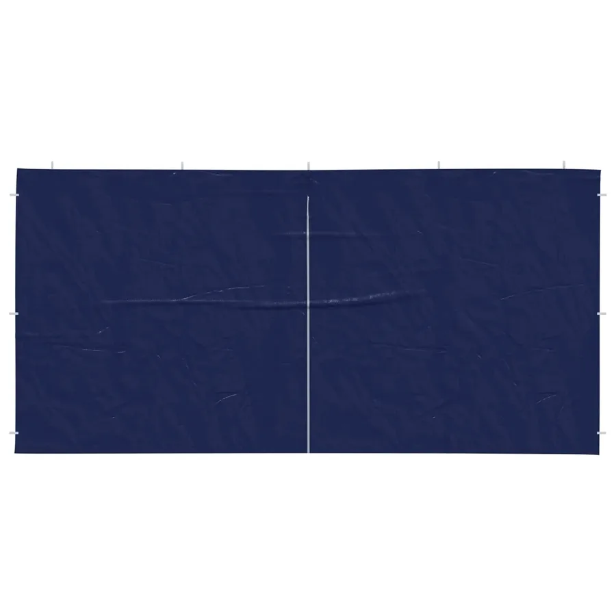Mur de tente de fête 2 pcs Bleu 400 x 195 cm PE et acier - 3