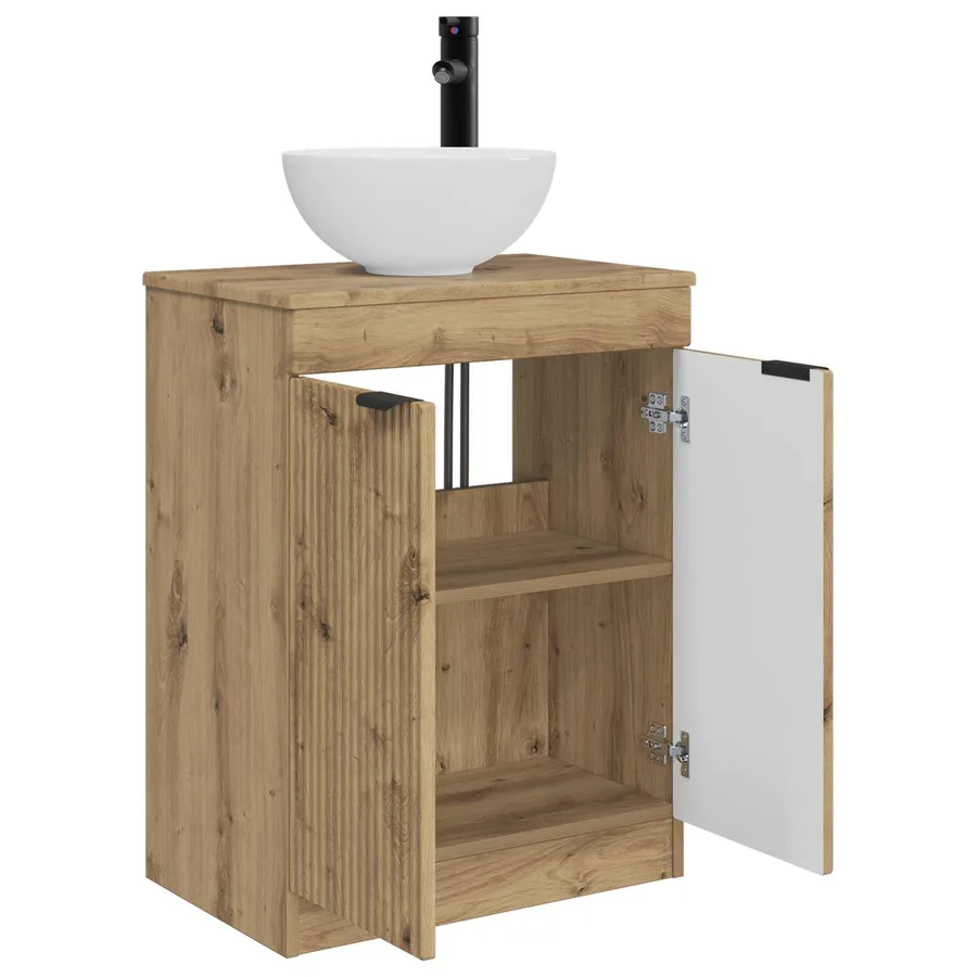 Meuble de salle de bain avec évier Chêne artisanal - 4