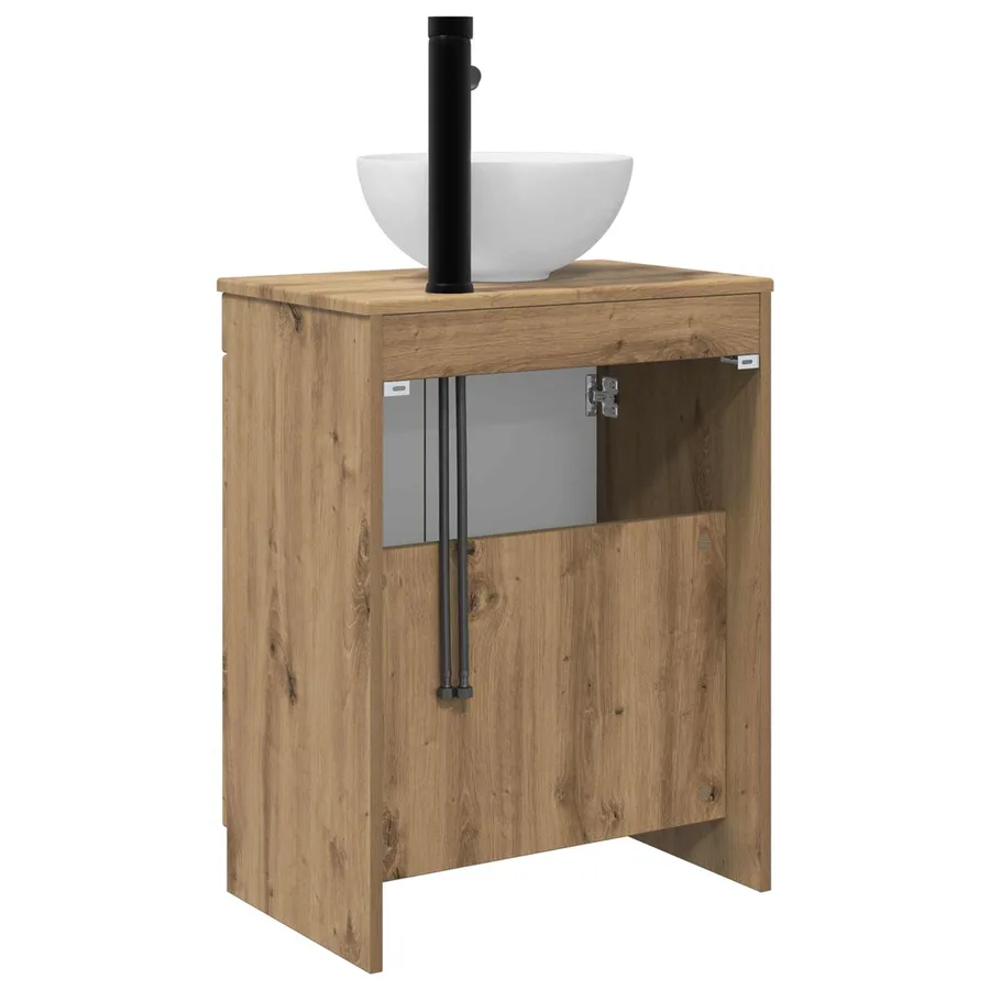 Meuble de salle de bain avec évier Chêne artisanal - 6