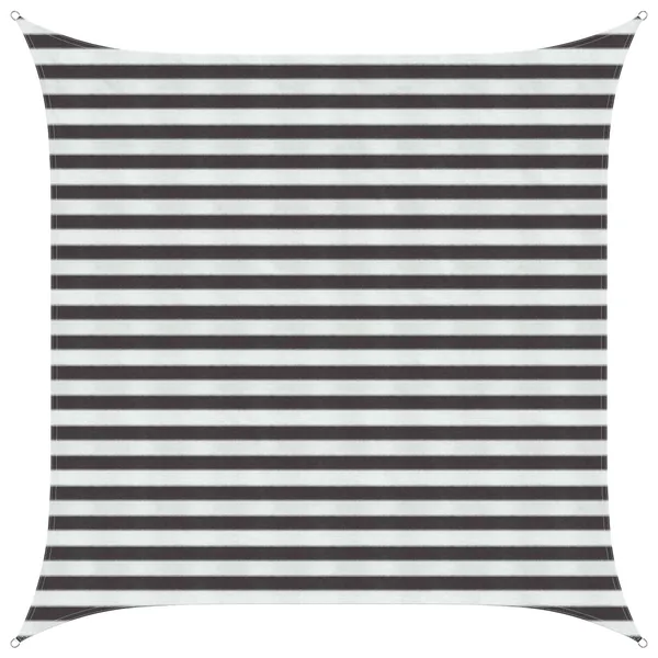 Voile d'ombre Anthracite et blanc 2,5 x 2,5 m HDPE