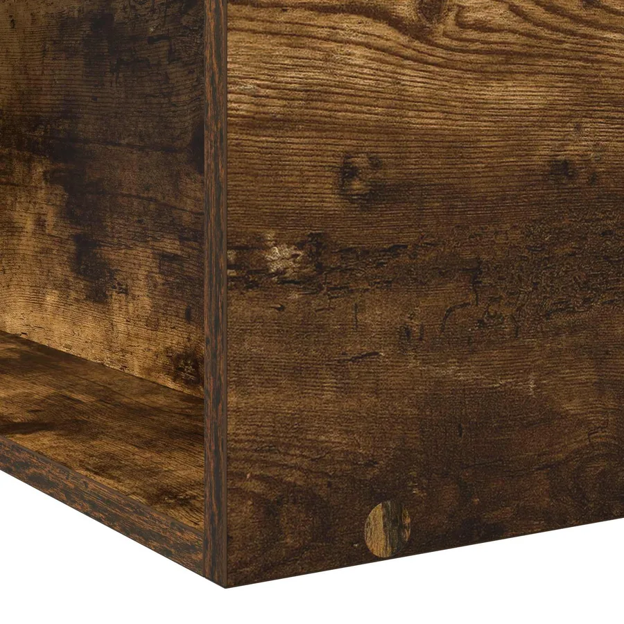 Cadre de lit avec rangement avec étagère Chêne fumé 80 x 200 cm - 5