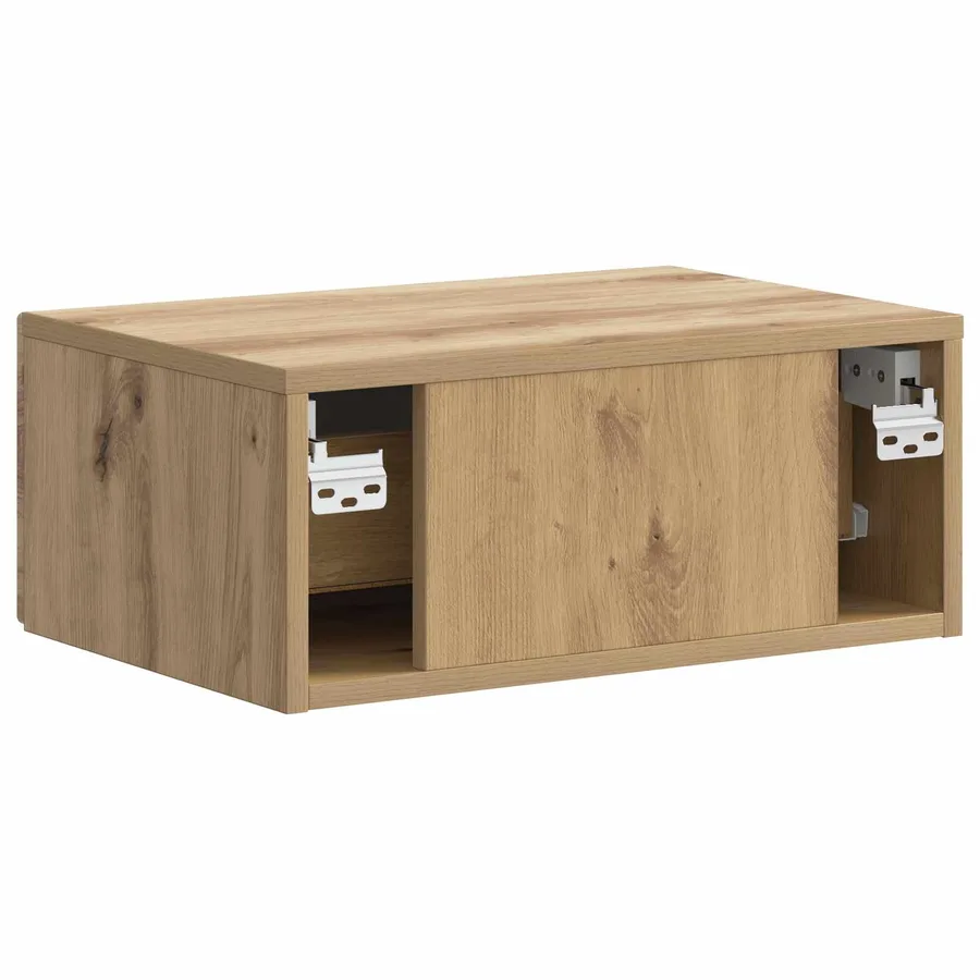Cabinet de chevet mural Chêne artisanal 49 x 34,5 x 20 cm - 7