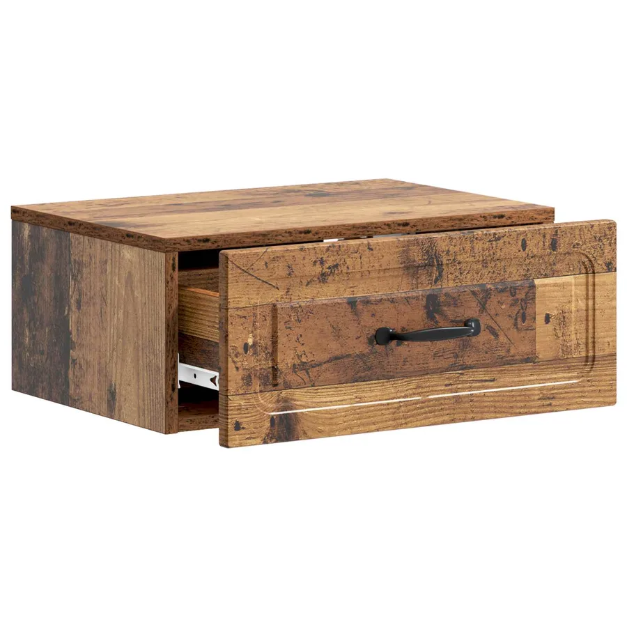 Cabinet de chevet mural Bois ancien 49 x 34,5 x 20 cm - 4