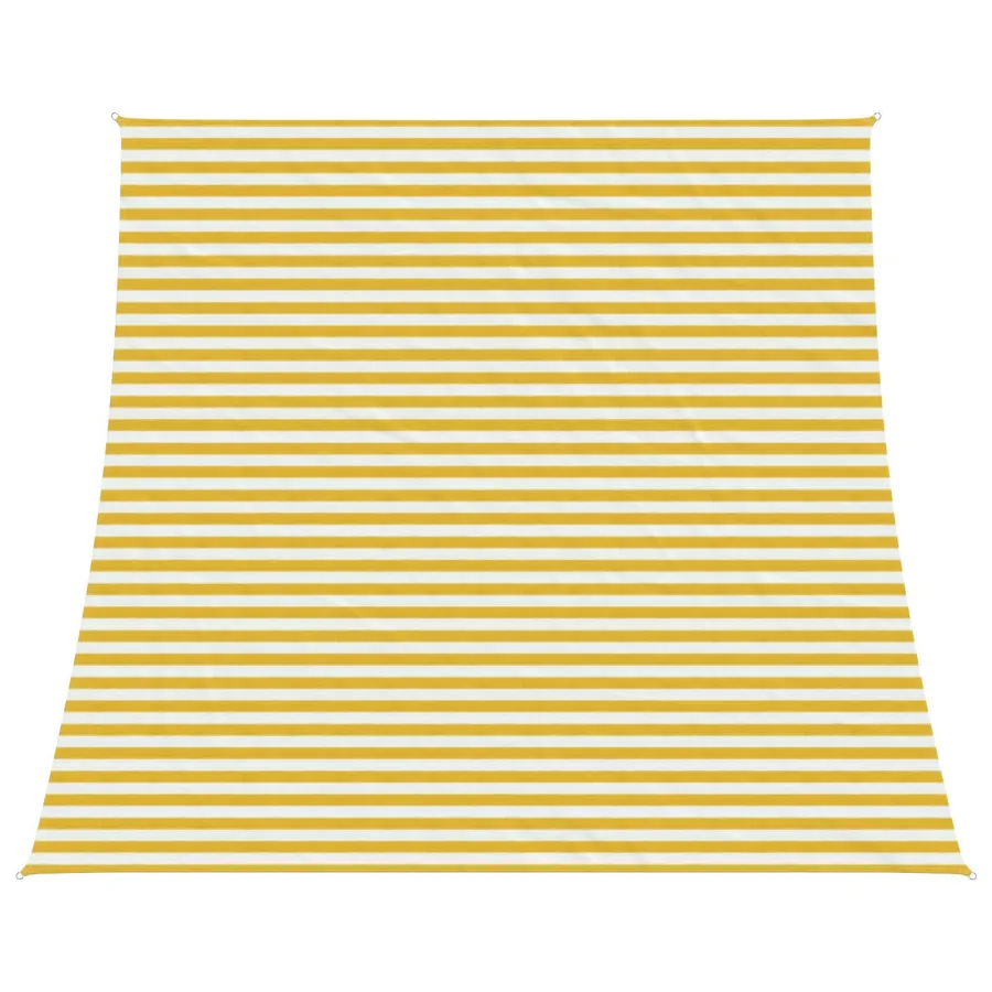 Voile d'ombre Jaune et blanc 4 / 5 x 4 m HDPE