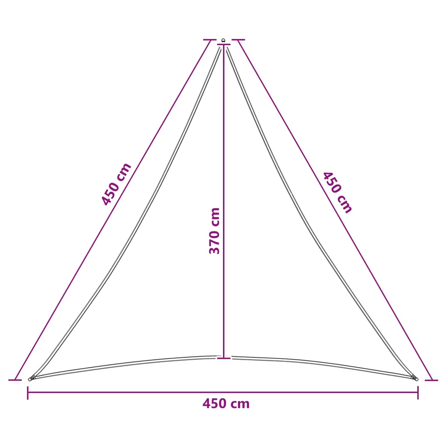 Voile d'ombre 4,5 x 4,5 x 4,5 m HDPE - 8