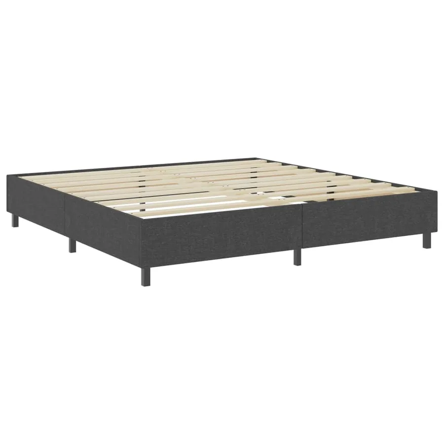 Sommier à lattes de lit Gris foncé Tissu 200x200 cm - 3